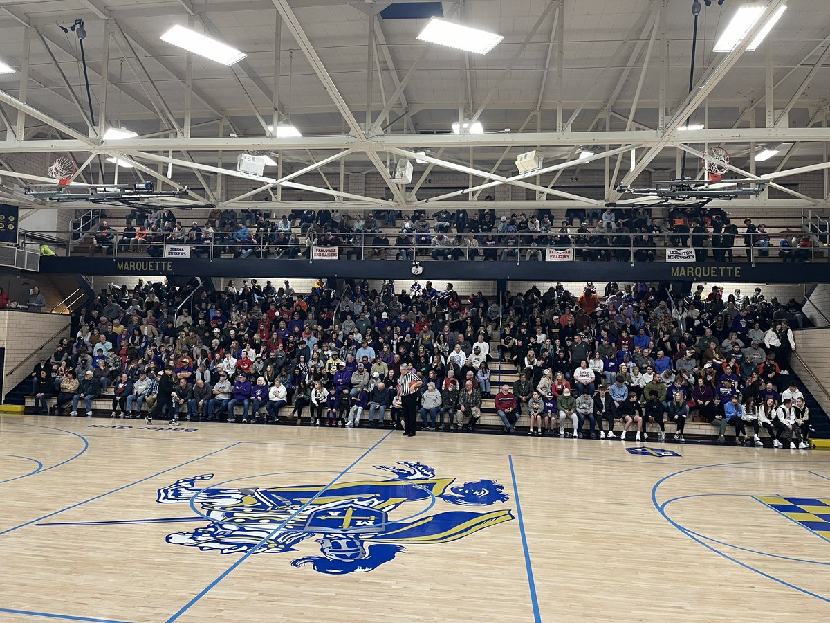 The seats are full for the Championship Game. Always great to see the fans of both teams fill up the stands, along with the coaches, players, and fans from our other schools come out for the Championship game.