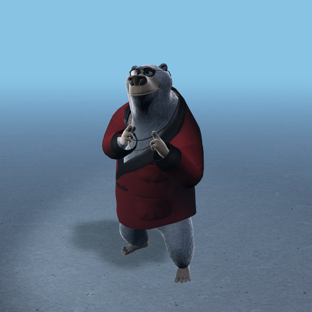 chuggingtonvon1's tweet photo. Just finished up the @futureverse @partybear #quest 6 and happy to have landed me a sweet pimp by bear not relation, didnt need much adjustments just a haircut and no party horn and viola, my ideal bear! #PBSwappables makes it all happen. LFG! he's a looker aint he! #wootforroot https://t.co/Jr3Lc4VTrr