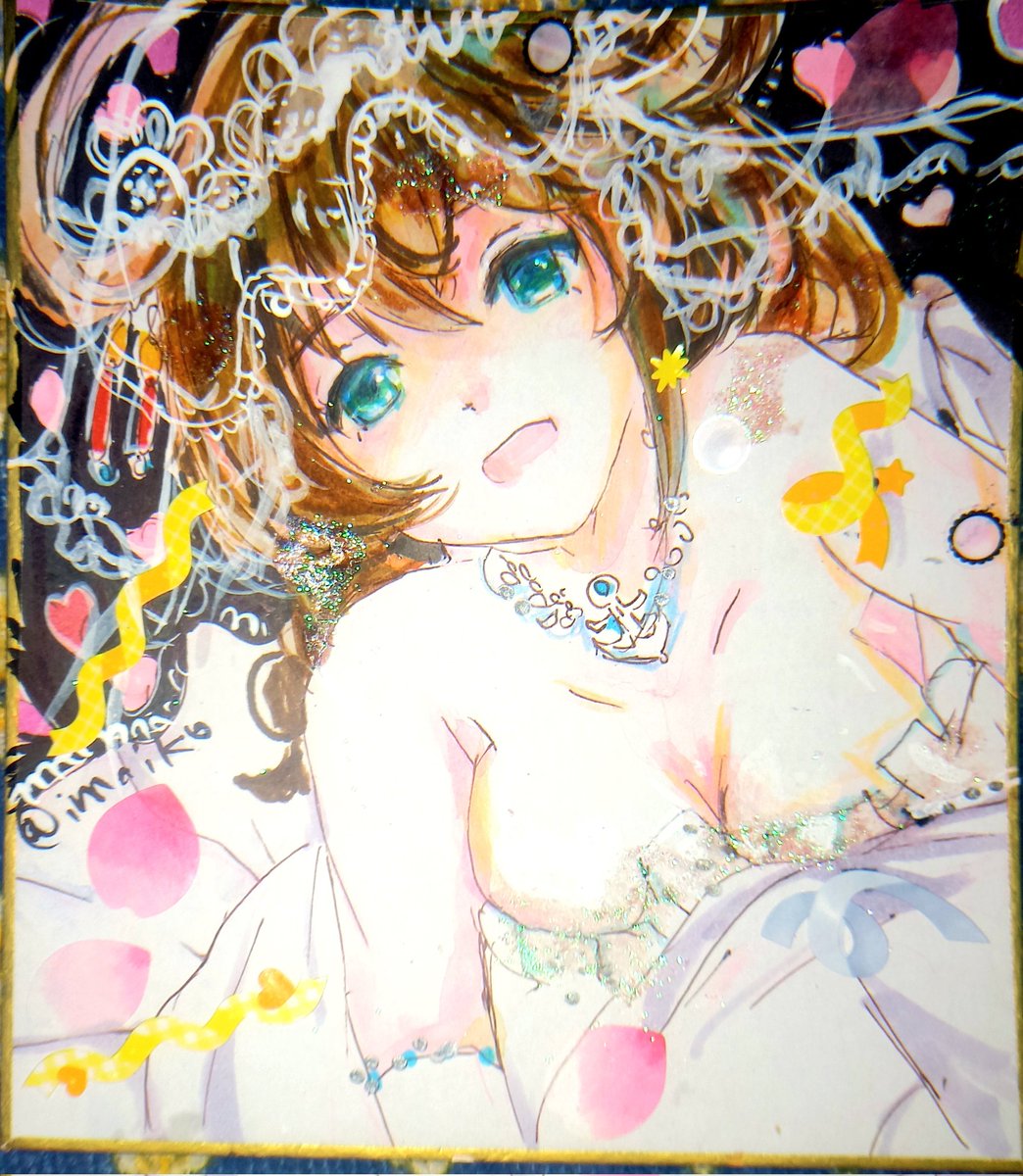 艦これ「ウェディング時雨色(小)紙描いた。何かの機会にプレゼント企画とかでほしい方にお渡」|まいこ　skeb承ります！のイラスト