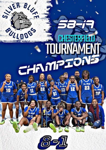 Silver Bluff Basketball (@silverbluffbb) on Twitter photo We are so proud of our girls on going undefeated in the Chesterfield Christmas classic, and we really enjoyed the great tournament and environment!
8-1 on the season getting ready for region play We are so proud of our girls on going undefeated in the Chesterfield Christmas classic, and we really enjoyed the great tournament and environment!
8-1 on the season getting ready for region play