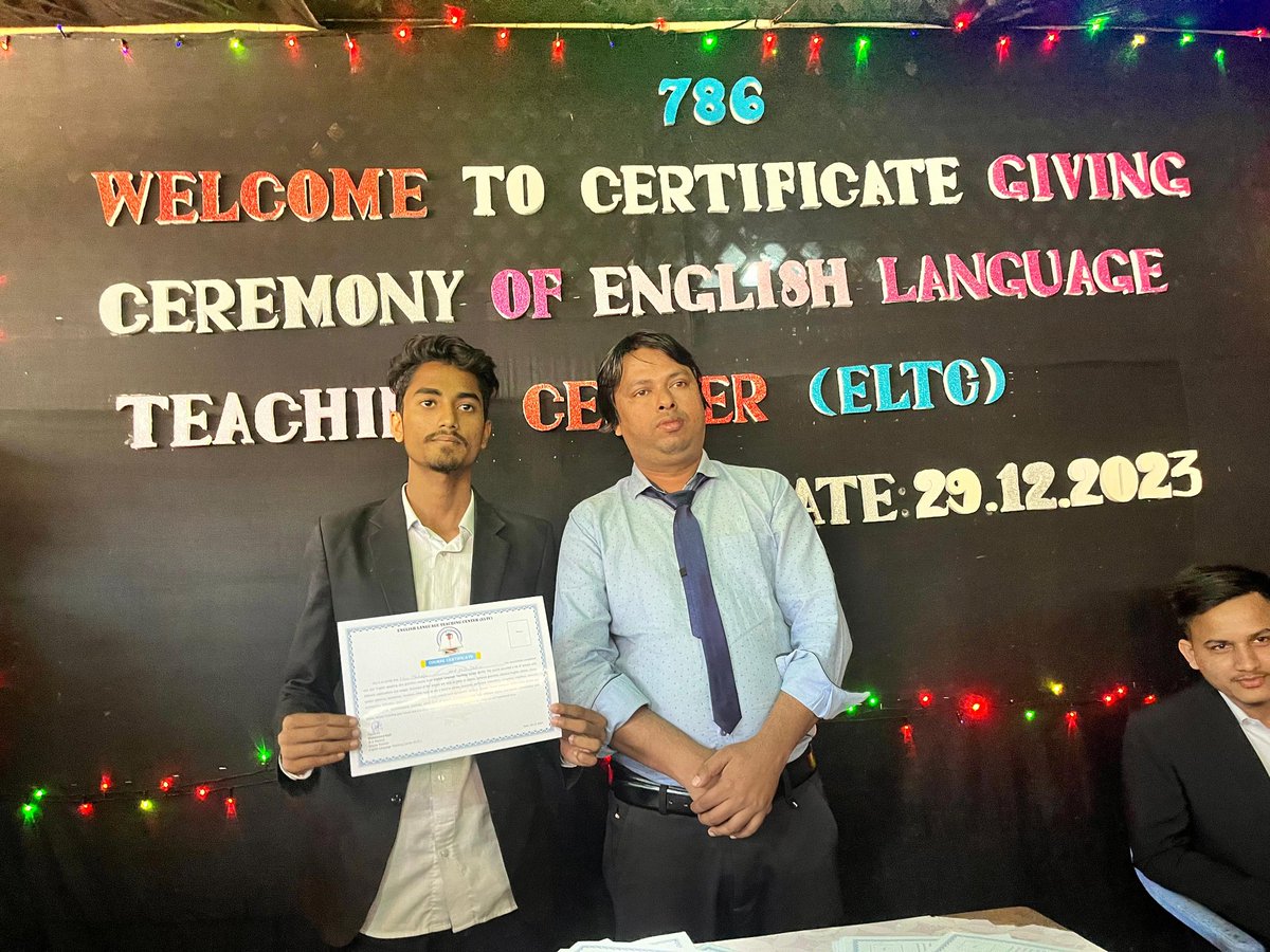 ro_kazi7's tweet photo. Dear [Teacher's Name], BA Nawjeif Hanif I am very happy for receiving this certificate from English Language Teaching Center #ELTC And I am grateful for the countless lessons you've taught me, both in and out of the classroom. Thank you for your guidance and support. https://t.co/yklGcvs7qi