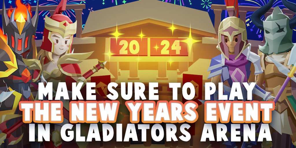 GladiatorsApp's tweet photo. 🎆The Gladiators Arena New Years Event is HERE! 📆

#gladiator #Gladiators #gladiatorsArena https://t.co/lsYnKrFwem