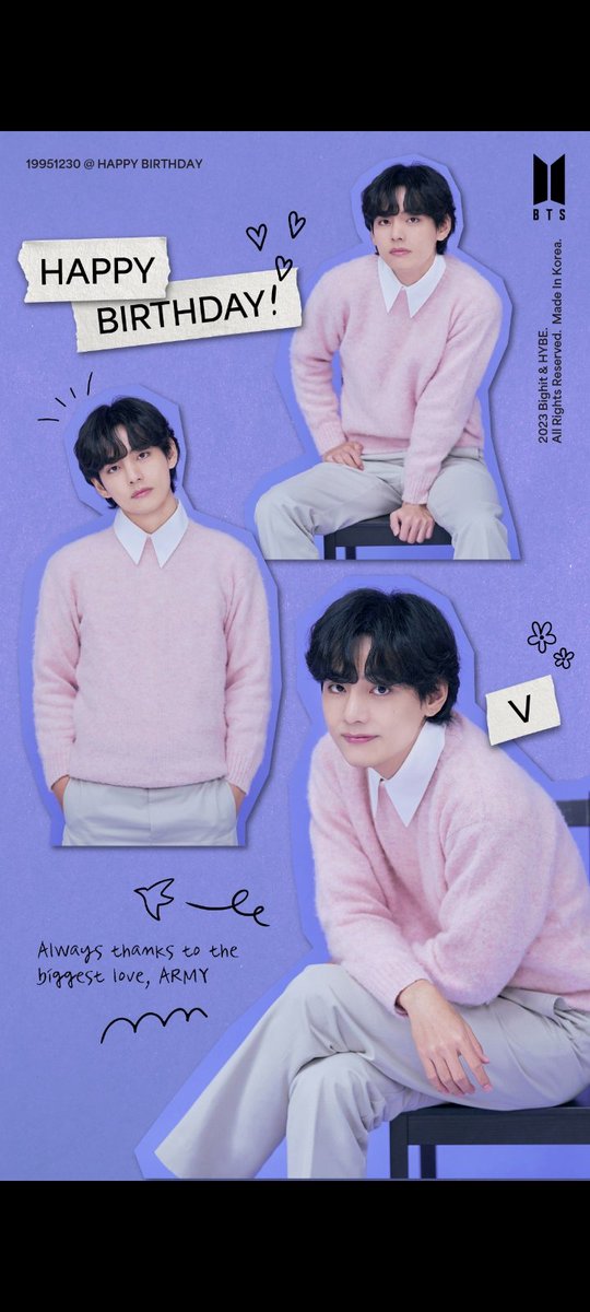 thvjk959's tweet photo. [#뷔생일ㅊㅋ]
🎁H͜͡a͜͡p͜͡p͜͡y͜͡🎁
🎉B͜͡i͜͡r͜͡t͜͡h͜͡d͜͡a͜͡y͜͡🎉
💜V͜͡💜

#뷔 #V #올타임레전드뷔주얼 #딸기왕자의계절 https://t.co/FcFipMvyUH
