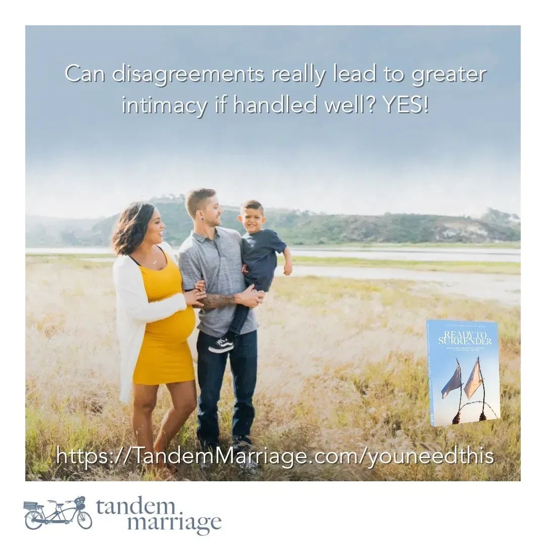 TandemMarriage's tweet photo. Did you know that disagreements in marriage can actually lead to greater oneness and intimacy? Do you wonder how this is possible? We thought you’d want to know – and that’s why we wrote this book.
https://t.co/VIgTrxd2sz
#ReadyToSurrenderBook #MarriageGoals #TeamUs https://t.co/6uuIXTG9FQ