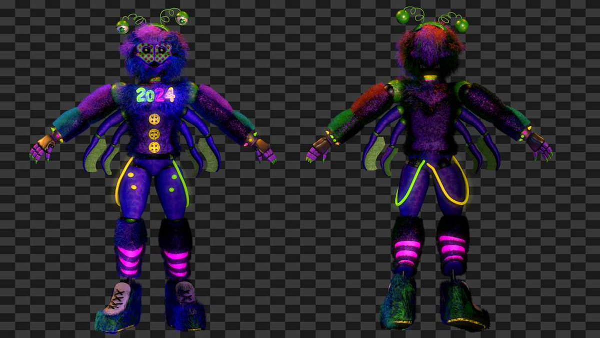Ivannol4EVER's tweet photo. Estamos a nada de llegar a 2024!!
Entonces hice este animatronico polilla morada inspirado en la celebración del año nuevo!!

Feliz año nuevo a todos https://t.co/GSNBmmoQSb