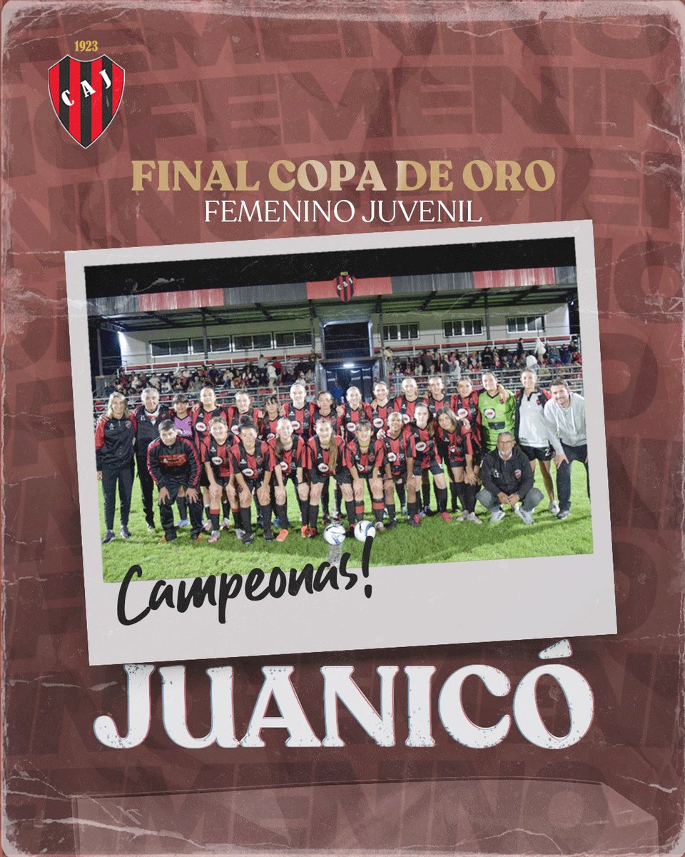 🏆⚫️🔴 ¡¡¡𝐂𝐀𝐌𝐏𝐄𝐎𝐍𝐀𝐒𝐒𝐒𝐒𝐒𝐒!!

Las chicas de #FemeninoCAJ derrotaron 4-0 a Cerrillos y se consagraron campeonas del primer torneo Femenino Juvenil. 

Así, entran en la historia del club al ser el primer equipo rojinegro en dar la vuelta en el <a href="/EstadioCAJ/">Gloria de un Pueblo</a>.