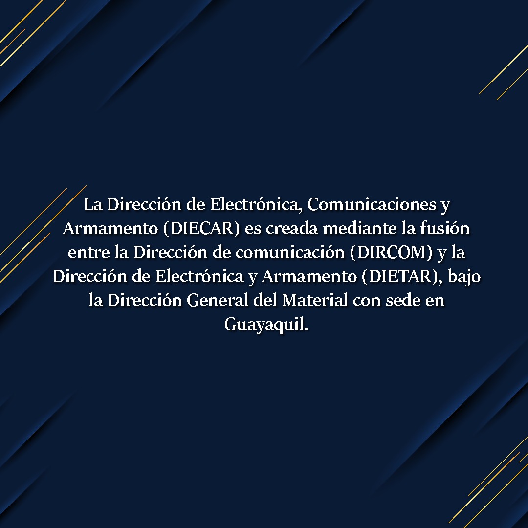 🇪🇨 ¡CÁPSULA HISTÓRICA DEL DÍA! 🇪🇨

🌊 ¡Zarpamos hacia una travesía histórica! 🌊
La Armada del Ecuador presenta: "Creación de la Dirección de Electrónica, Comunicaciones y Armamento".

¿Quieres conocer más? ¡Te invitamos a leer el post!

#YosoyNaval #EstamosParaServir #historia.