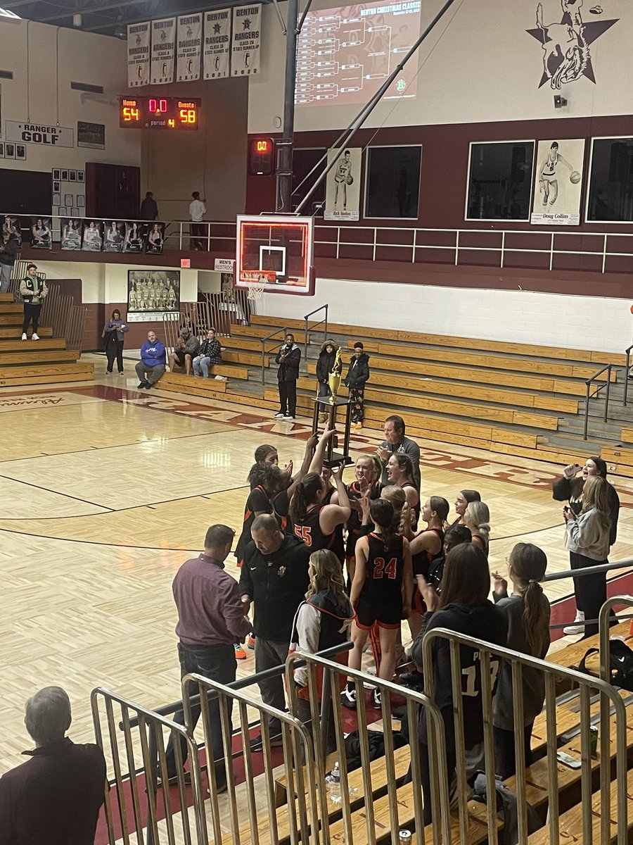 wmixsports's tweet photo. FINAL; #GBK Benton Christmas Classic Championship, 58-54 Mt. Vernon over Civic Memorial. That’s 3 titles in a row for the Lady Rams! 

#ForBryan https://t.co/Iaq0AJwq1V
