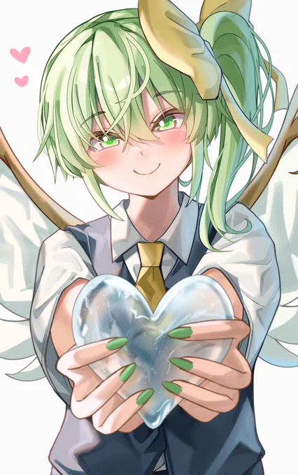 ハート型の氷をくれる大妖精 #東方Project