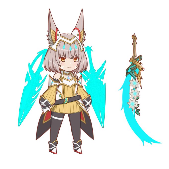 デフォルメ女王ニアちゃん(ΦωΦ)完成ver #ゼノブレイド3 #ニア #猫耳