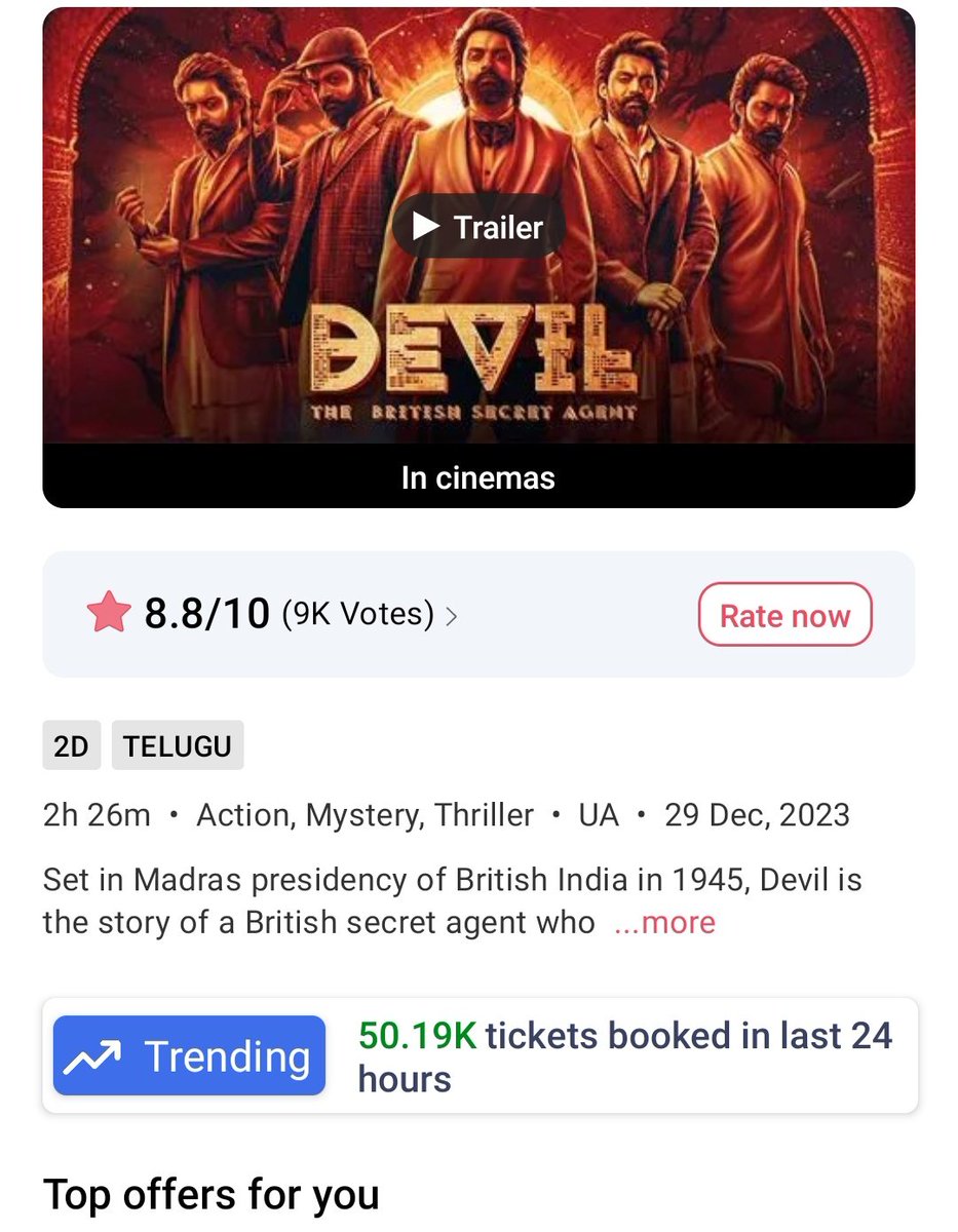TemperBABI's tweet image. 50.19k ticket booked 💥💥💥💥

#DevilTheMovie #DevilonDec29th