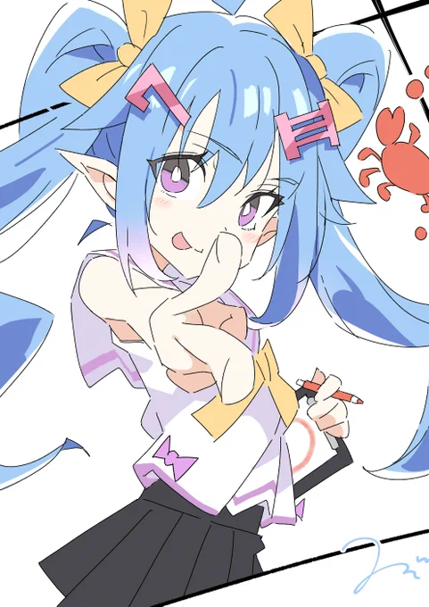 描きました()#かにくぼあーと #蟹久保しちみ 