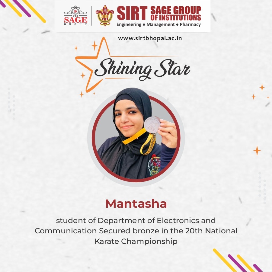 SIRT_BHOPAL's tweet photo. Warmest congratulations on your achievement!✨
Wishing you even more success in the future.✨

#shiningstar
#congratulations🎉
#sagian
#TheSagebhopal
#SageGroup 
#SIRTbhopal https://t.co/mBPFkKyv8Y