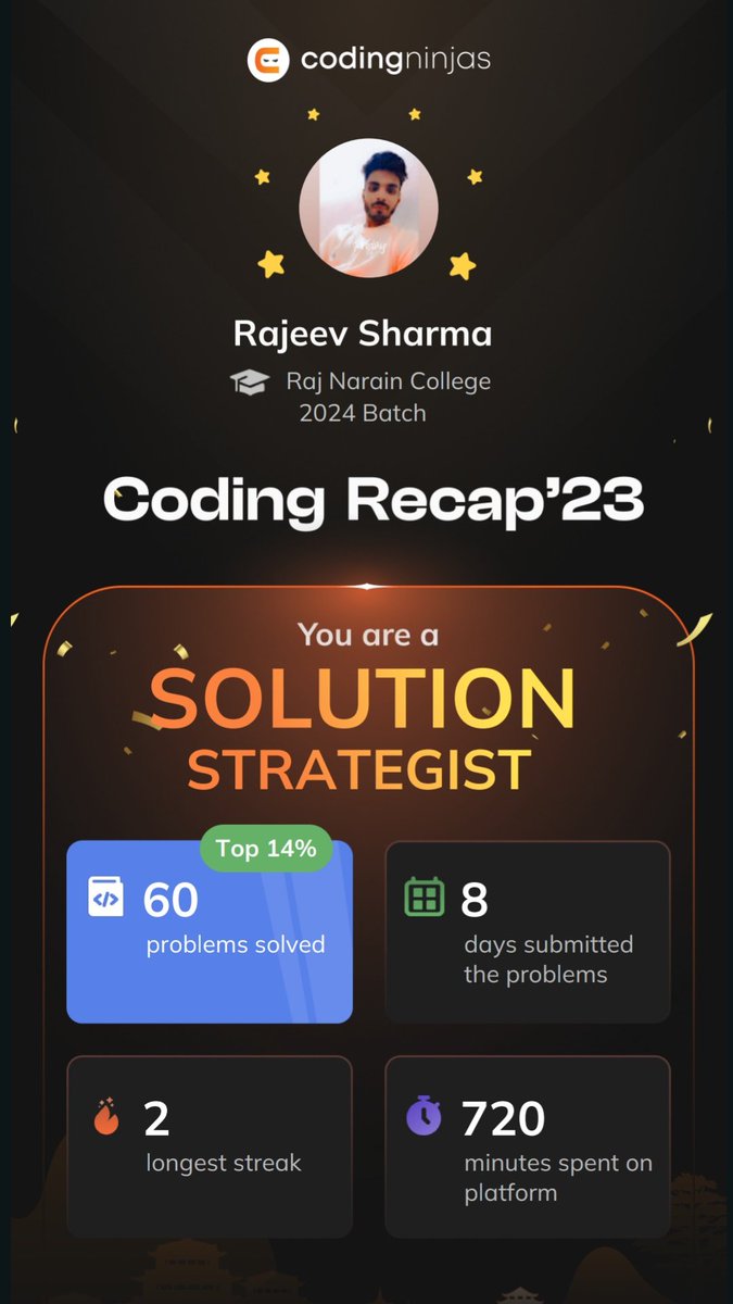 rajeev_inr's tweet image. Thanks for this recap ☺️

@CodingNinjasOff #codingninjas