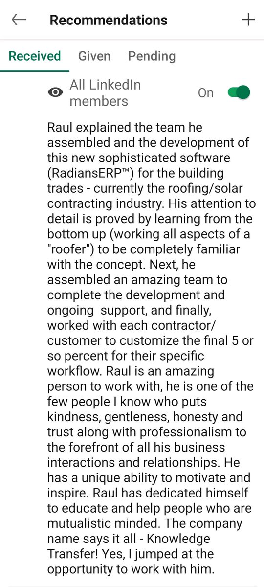 ktransferllc's tweet image. Recommendation Received
#knowledgetransferllc #radianserp #erppower
#contractors
