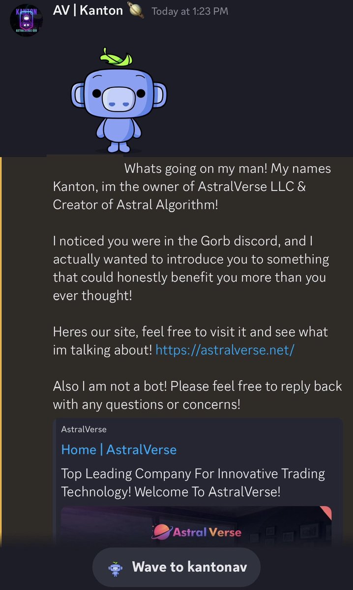 GorbAlgo's tweet image. I steer clear and stay out of drama and other’s businesses but seems folks @AstralVerseAV love to bother other businesses and their customers by continuing to make burner accounts to try and shit on their competition. I am not going to stoop to their level and return the favor,…