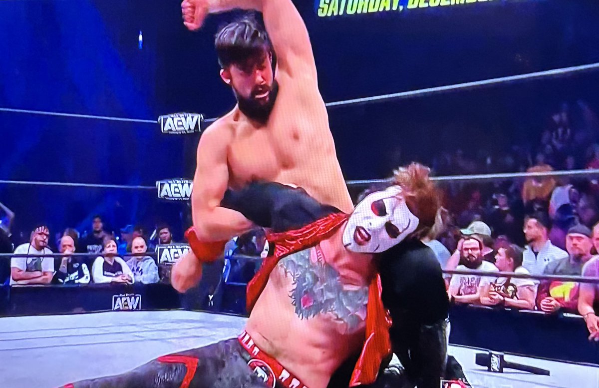 Fjwilson76's tweet photo. I know we’re supposed to Love That Danhausen, but seriously…he got what he deserved… 👊 💥 🥴
#RespectYuta
#AEWRampage ☝️ https://t.co/Ce5RRjrSx4