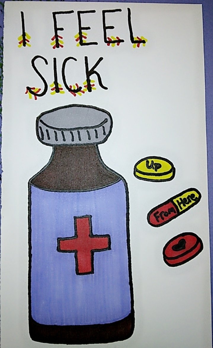 #shittyart number30! Speaking of wanting to see my shitty art on a #bandtee ahhemm @UpFromHereMusic 🤔 I realize I fucked up the lyrics but I'm still stoked on this

#free #baddrawing for request! 

#imnotanartist #pills #takeyourmedicine