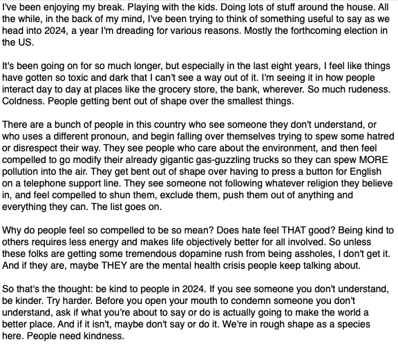 A (not so) little thought before new years eve. Pardon my lack of brevity.