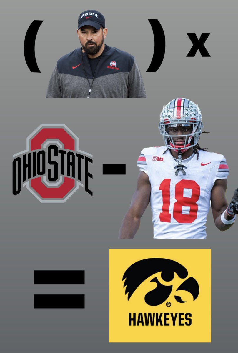 BarstoolUofM's tweet photo. Our top scientists have crunched the numbers and have simplified Ohio State Football down to one simple formula https://t.co/12suB3qM0b