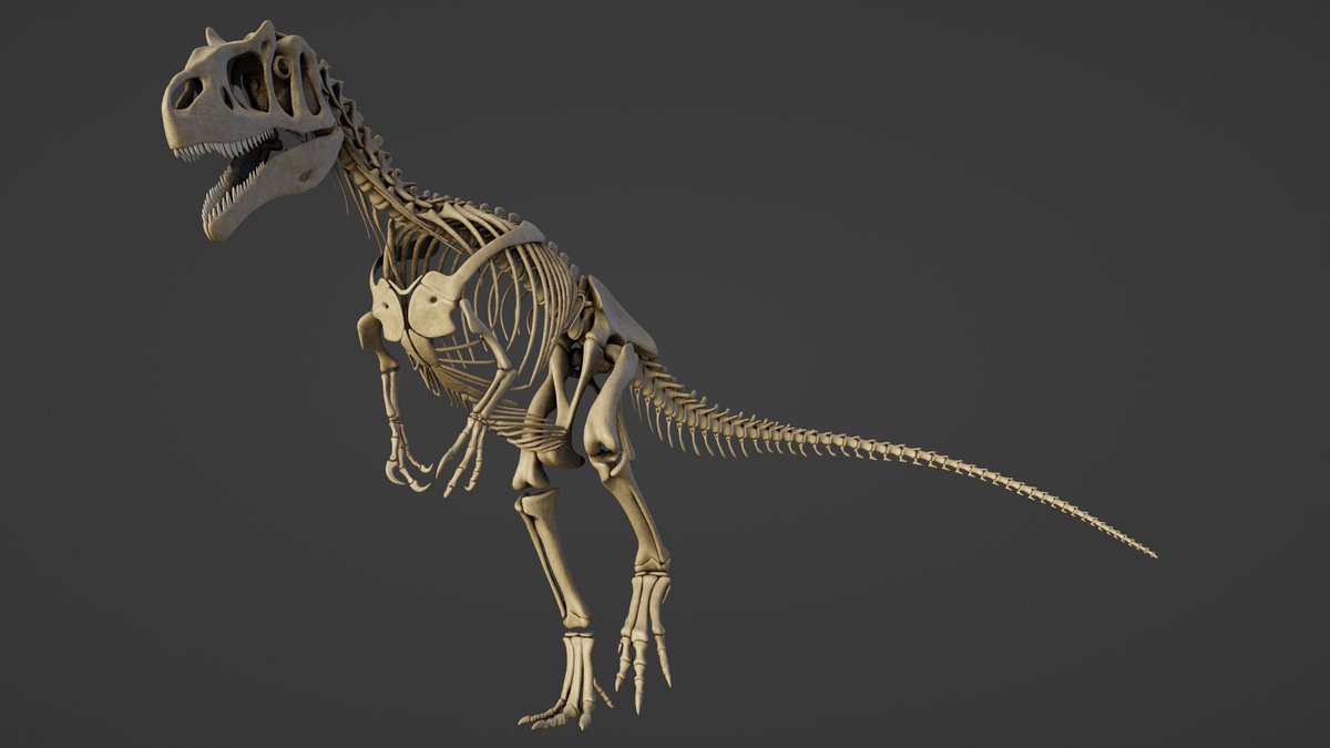 Sketchy_raptor's tweet image. An articulated digital skeleton feels a bit like a virtual action figure - I could play around with posing this thing all day.