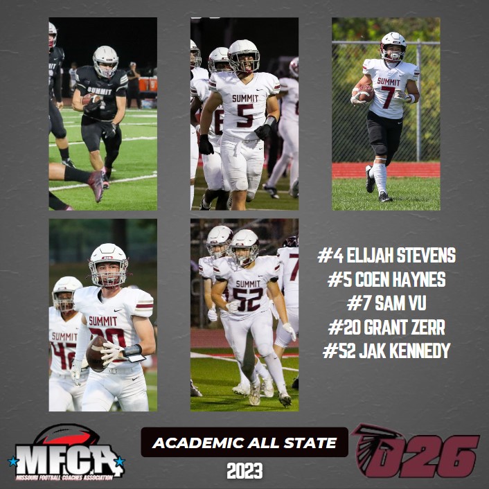 Congrats to <a href="/ElijahStevens20/">Elijah Stevens</a> <a href="/GrantZerr/">Grant Zerr</a> <a href="/CoenHaynes/">Coen Haynes</a> <a href="/SamuelVu/">samuelvu7</a> and <a href="/JakKennedy3/">Jak Kennedy</a> on being named Academic All State by <a href="/MOFBCA/">MOFBCA</a>!  These 5 young men were significant contributors on the field and also had a 25+ ACT &amp; 3.5+ GPA. #StudentAthletes #FIRST