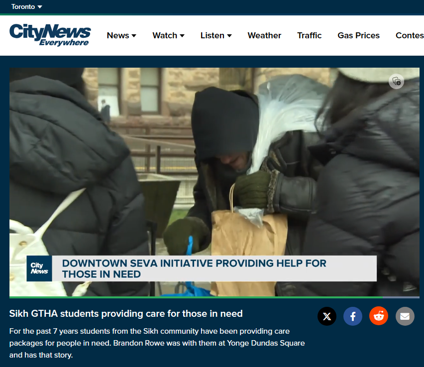 Great to see yet another Sikh winter charity initiative we have highlighted to media making headlines.

<a href="/ExperienceSikhi/">Experience Sikhi</a> went to Downtown Toronto to hand out care packages to the public this week, helping the less fortunate enjoy the festive season.

Watch
toronto.citynews.ca/video/2023/12/…