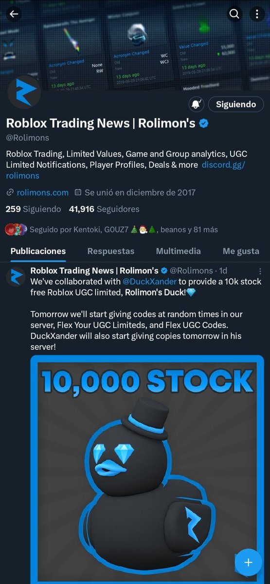ANLIMAX126's tweet photo. @kdrippyyt @DuckXander @Rolimons Ty Rolimon https://t.co/bUeRfgcfAq