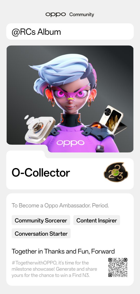 #TogetherwithOPPO I just generated my personalized OPPO Community Annual Milestones Report and you can too for 2023. 
Target yet to achieve, Lets work hard this year. community.oppo.com/activities