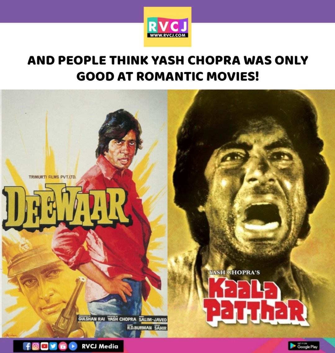 These movies..

#yashchopra #deewaar #kaalapatthar #rvcjinsta #rvcjmovies