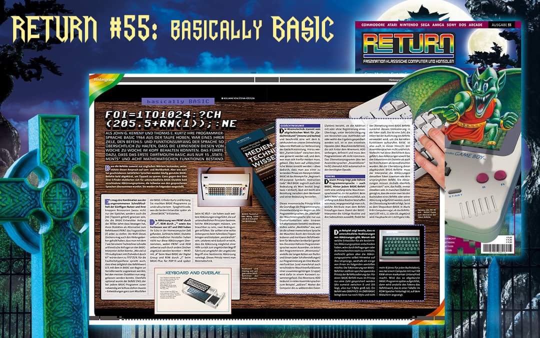basically BASIC: Lange BASIC-Zeilen
Um möglichst viel Code in wenige Zeilen zu bekommen, arbeiten BASIC-Akrobaten mit Abkürzungen. So entstehen in Tenliner-Wettbewerben kleine Spieleschätze.
Der ganze Bericht jetzt in RETURN #55.

return-magazin.de/produkt/return…