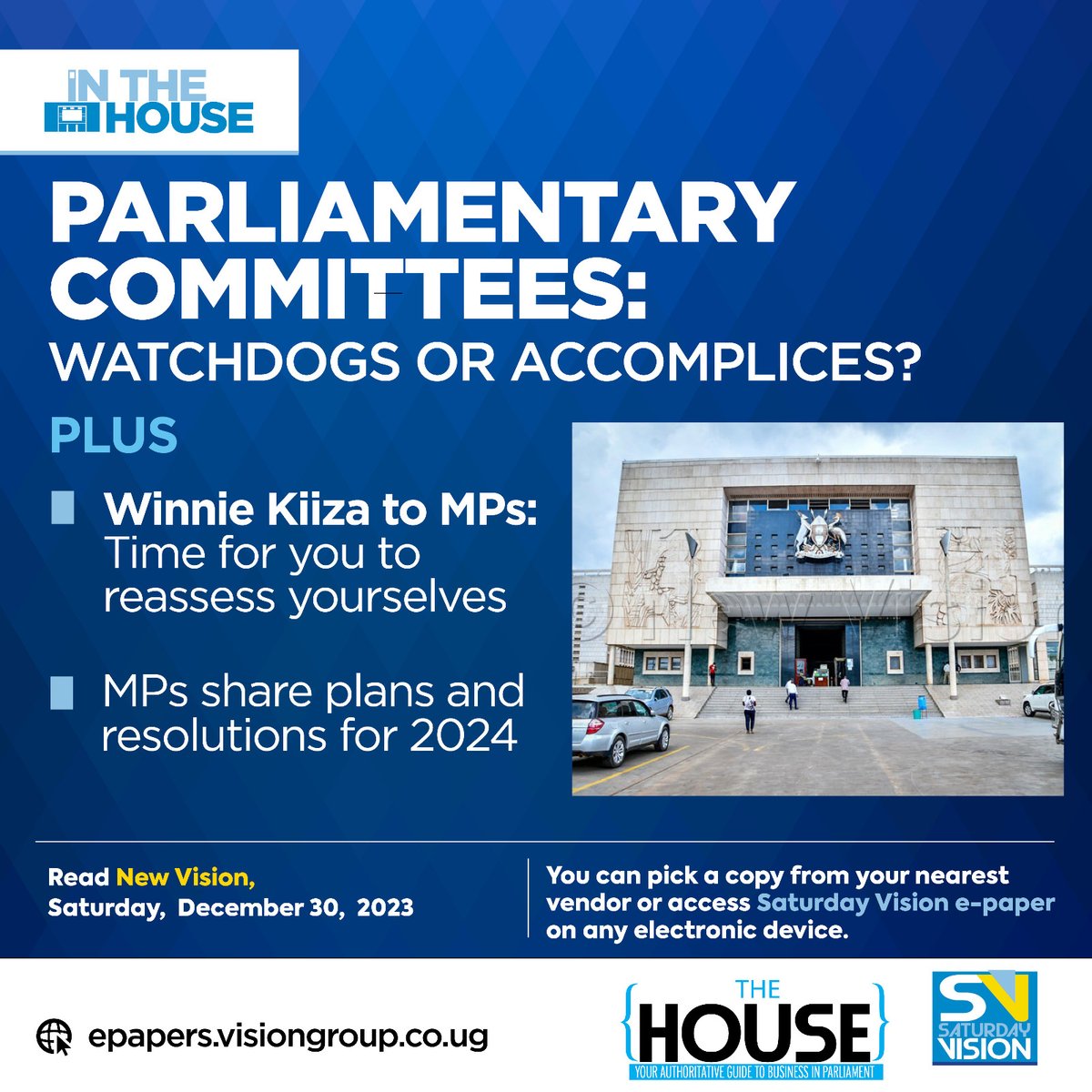 newvisionwire's tweet photo. Today's #SaturdayVision In the House section has captivating stories.
Get a copy of the paper from your nearest vendor or click here to read the e-paper ππ½ https://t.co/Y11KonV2Tr
#VisionUpdates https://t.co/5a99HPjX1G