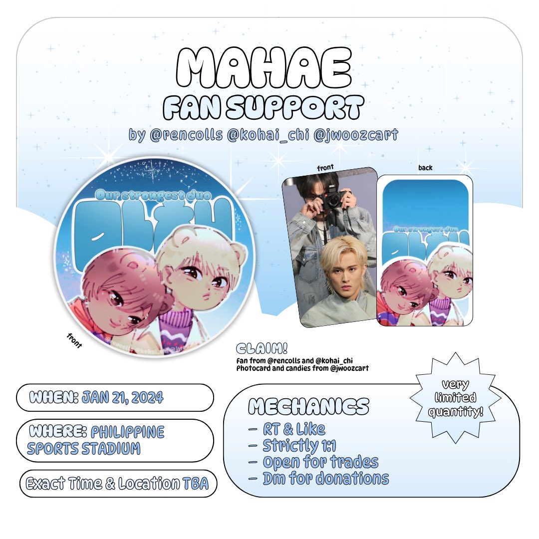 🐯🐻 Our Strongest Duo #MAHAE ⛅️

— MARK &amp; HAECHAN fan support 
by <a href="/rencolls/">⋆</a> <a href="/kohai_chi/">kabi .𖥔 ݁ ˖</a> <a href="/jwoozcart/">iya !</a> 

 ༘*.ﾟKindly read the mechanics on the pubmat below!

ฅ^•ﻌ•^ฅ See you there! ฅ՞•ﻌ•՞ฅ

#NCT127_NEOCITY_THE_UNITY
#NEOCITY_THE_UNITY_in_BULACAN