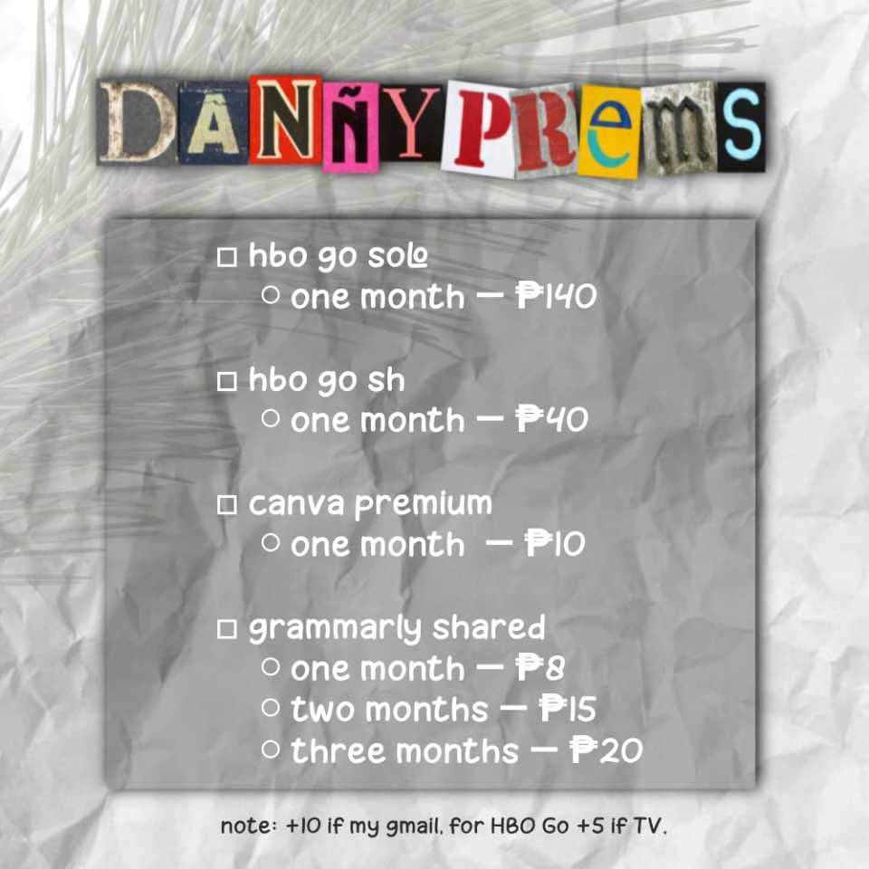 skin_dean's tweet photo. For sale , send dm lang po! / Mop: Gcash / paypal💰

tags : wts wtb lfb lfs lf prems ph netflix premium accounts accs for sale spotify nf yt youtube quillbot disney plus grammarly commissioner hbo prime Amazon. https://t.co/k0npkP2U2f