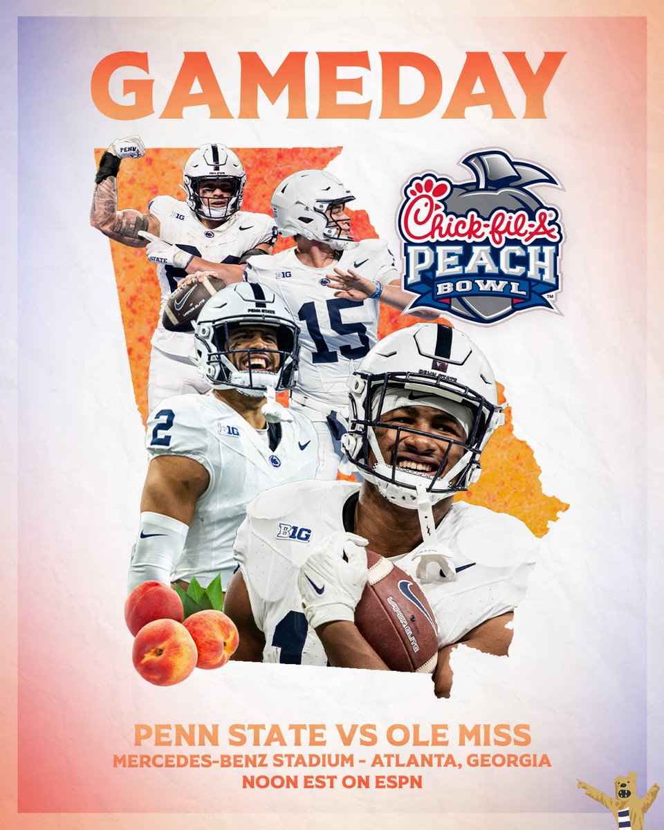 OnwardState's tweet photo. We hope you’re feeling peachy because it’s #GAMEDAY! 🍑🏈 https://t.co/DM2vhe13My