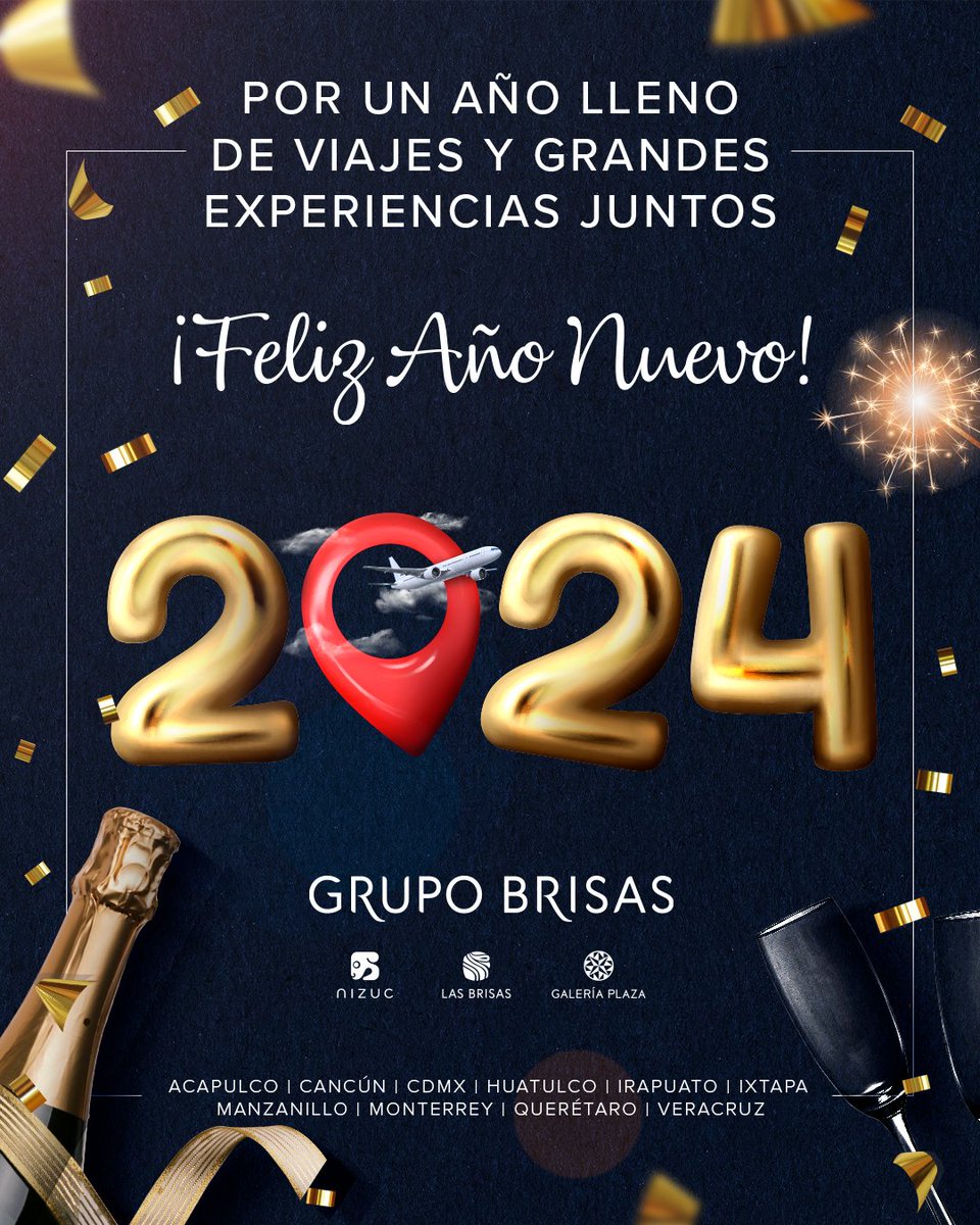 🥂🍇 ¡𝗙𝗲𝗹𝗶𝘇 𝗔ñ𝗼 𝗡𝘂𝗲𝘃𝗼! 𝗚𝗿𝗮𝗰𝗶𝗮𝘀 𝗽𝗼𝗿 haber formado parte de nuestra comunidad este 2023, por sus comentarios, recomendaciones, y sobre todo: muchas gracias por su preferencia.

Esperamos verles pronto.

#bienvenido2024 #FelizAnoNuevo