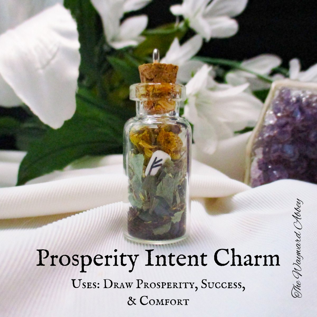WaywardAbbey's tweet photo. Prosperity Intent Charm

Use: Draw prosperity, success, and comfort

Made with stone chips, mini rune, and herbs to help direct the chosen intent into your life.

https://t.co/ATQi31ckOE

25% off Intent Charms today &amp; tomorrow, no code needed!

~Blessings~Courtney https://t.co/zzLEwTfr5s