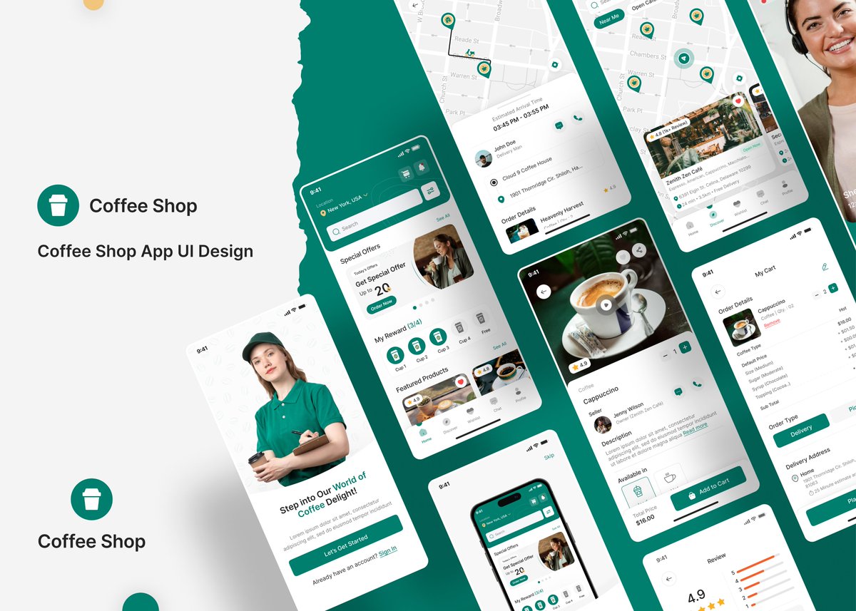 insight_lancer's tweet photo. Coffee Shop Mobile App UI Design
Visit : https://t.co/KJrBp4VbSJ
#coffee #coffeeshop #app #ui #ux #app #design #mobileapp #designer #cafeshop #mobileappdesigner #UserExperience https://t.co/t5JQQjGvsO