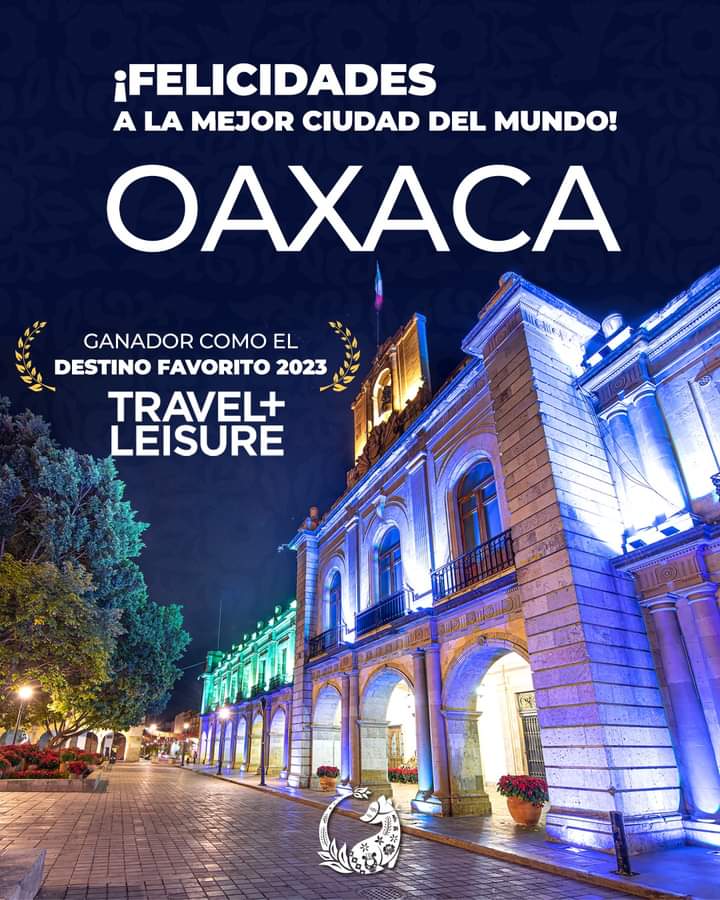 MVMNoticias's tweet photo. 🟦 #ÚltimaHora | ¡Oaxaca, la mejor ciudad del mundo! 😍✨👏🏻

Por segunda ocasión, la capital fue elegida como la favorita de los lectores de la revista @TravelLeisure, entre ciudades de cinco continentes del mundo. #Oaxaca https://t.co/m7La5YJ8QY