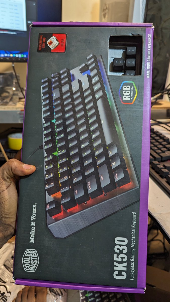 JCJULIEN5's tweet image. Clavier mécanique TKL COOLER MASTER.
Disponible neuf 
Travail dans ta fonction alaise
Cooler master CK530 v2 : 57.000fcfa
Cooler master Ck530 :  53.000fcfa

Et bien d&apos;autres clavier disponible en neuf..
Magasin JC STORE; 695495927

#gamingpc #programmeur #concepteur #videaste