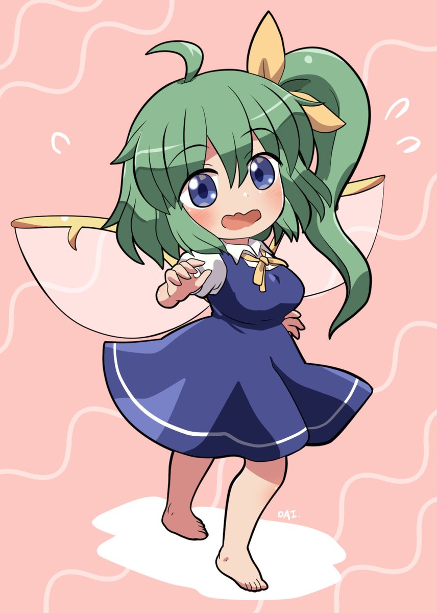 大妖精 「びっくり大ちゃん #おは東方」|六合ダイスケ@春例大祭う12bのイラスト