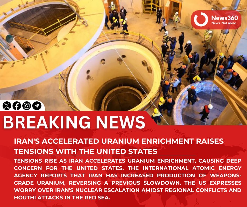 #BREAKING: Iran's Accelerated Uranium Enrichment Raises Tensions with the United States

#IranNuclear #UraniumEnrichment #TensionsRise #USConcerns #WeaponsGradeUranium #IAEAReport #RegionalConflicts #HouthiAttacks #RedSeaThreat
