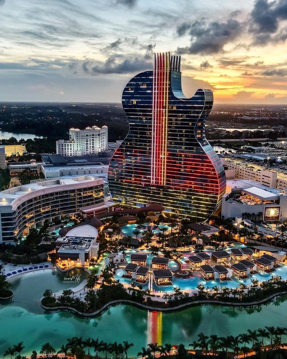 The iconic Hard Rock Guitar Hotel in Miami! 🎸 #MiamiLife