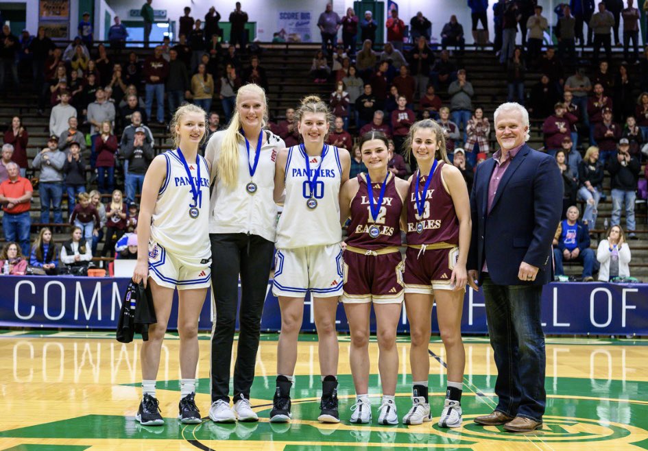 Indiana Basketball Hall of Fame (@hoopshall) on Twitter photo The 2023 <a href="/hcmhcares/">HenryCommunityHealth</a> Girls’ HOF Classic All-Tournament Team: (L-R) Mollie Ernstes, Faith Wiseman, Juliann Woodard, Kyndra Sheets, Addison Baxter (MVP)
Not Pictured: Vanessa Wimberly The 2023 <a href="/hcmhcares/">HenryCommunityHealth</a> Girls’ HOF Classic All-Tournament Team: (L-R) Mollie Ernstes, Faith Wiseman, Juliann Woodard, Kyndra Sheets, Addison Baxter (MVP)
Not Pictured: Vanessa Wimberly