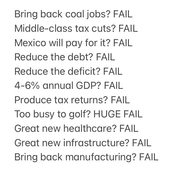 @wyndovelh @sprbrighting @cooltxchick Trump had all 3 houses for the first 2 years of his presidency, and he failed to accomplish nearly every one if his 2016 campaign promises. 
He did make sure billionaires (including himself) got their big tax cuts though.