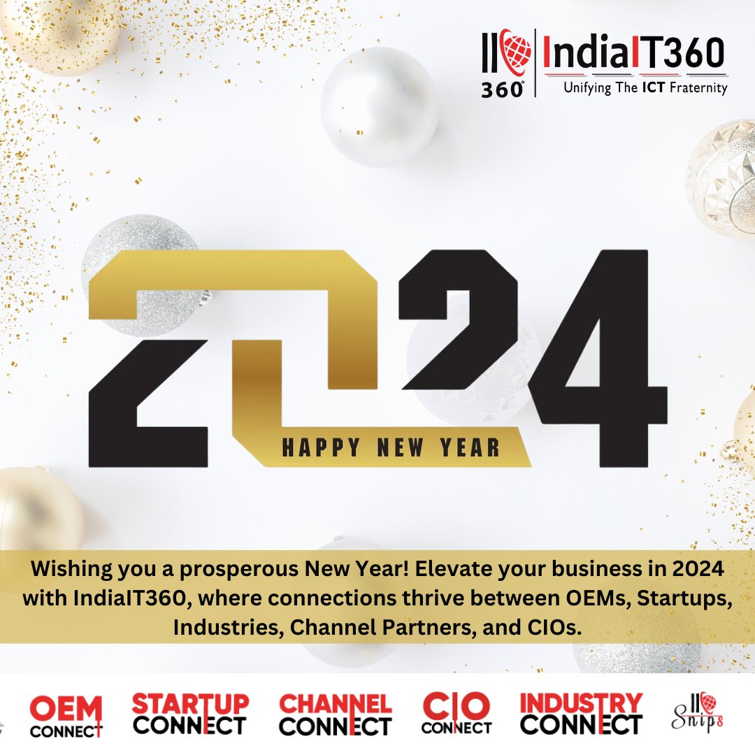 IndiaIT360's tweet photo. Wishing you a prosperous New Year!
Elevate your business in 2023 with IndiaIT360, where connections thrive between OEMs, Startups, Industries, Channel Partners, and CIOs.
#NewYearProsperity #CIOconnect #OEMconnect #Startupconnect #channelconnect #IndiaIT #IndiaIT360 https://t.co/Ct4pESWKH4