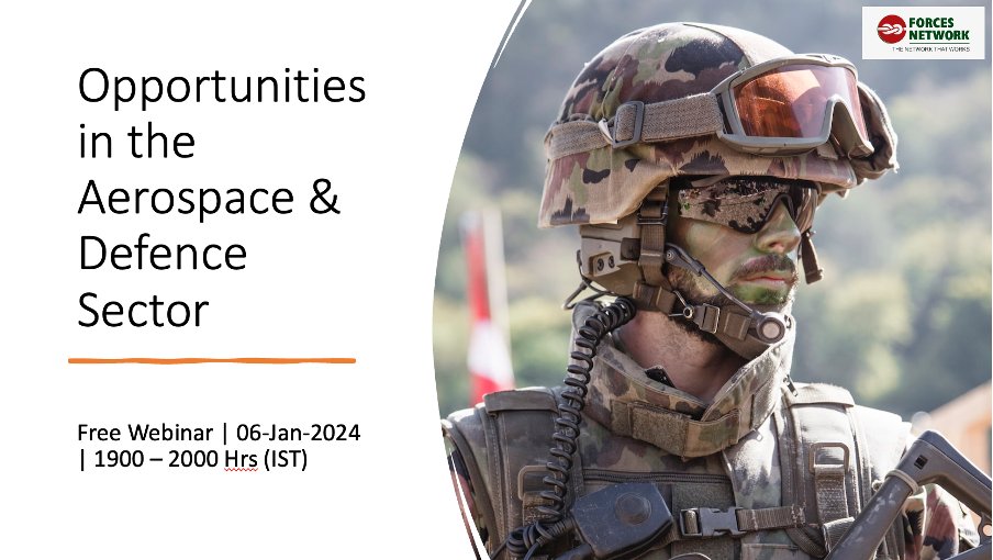 ForcesNetwork1's tweet image. Registrations Open Now: Free Webinar Opportunities in the Aerospace &amp;amp; Defence Sector, 06 Jan 2023, 1900- 2000 Hrs (IST).
 The Indian Aerospace &amp;amp; Defence Sector is at an inflection point today. 
Know more.
Registration Link: forms.gle/qdspnwmg1G6Z1E…
