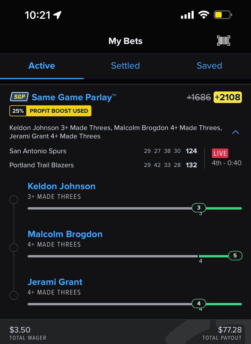 BrandenL1220's tweet image. Like I said last night. Slowly but surely! @AyedWBB @parlaybanditz LFG #StackEm #LiveSGP #GetAYED