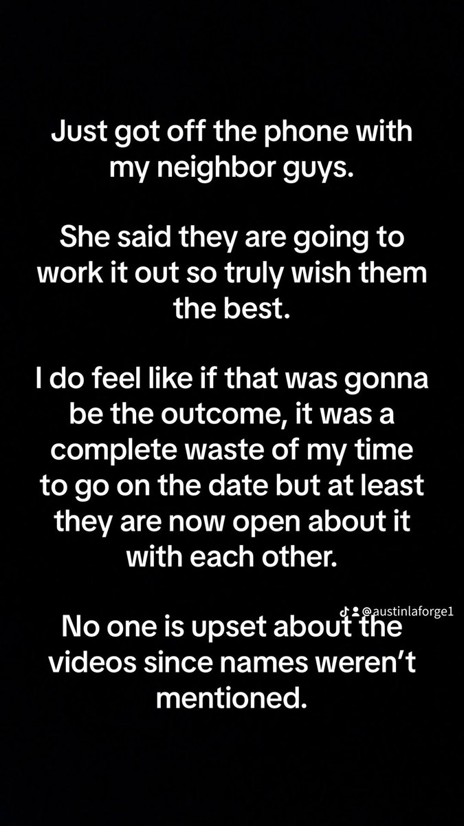 austinlaforge1's tweet photo. There ya have it lol. She said she’s going to let him explore his sexuality. I said not with me sis, not with me. https://t.co/567K4jmEDi