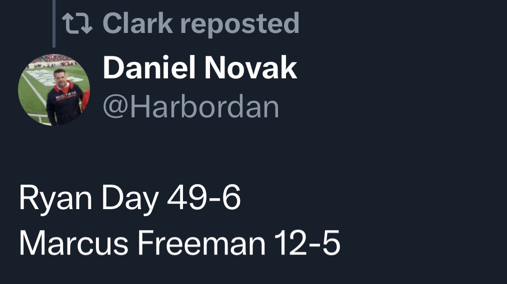 S_Roberts007's tweet photo. @ClarkyD69 Also this… sticking up for Ryan Day in a previous post…. You’re fake bro. Pick a side or go be a fan somewhere else. You aren’t loyal. https://t.co/Ts6X2vN7io
